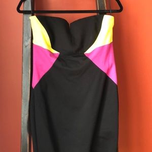 Trina Turk strapless multicolored dress size 12.